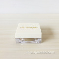 Clear Square Loose Powder Jar with Sifter